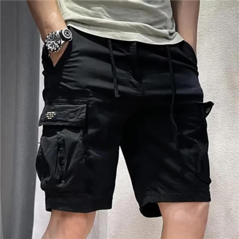 Short Cargo Tactique Readymade - Taille M, Noir, Multi-poches - État Parfait