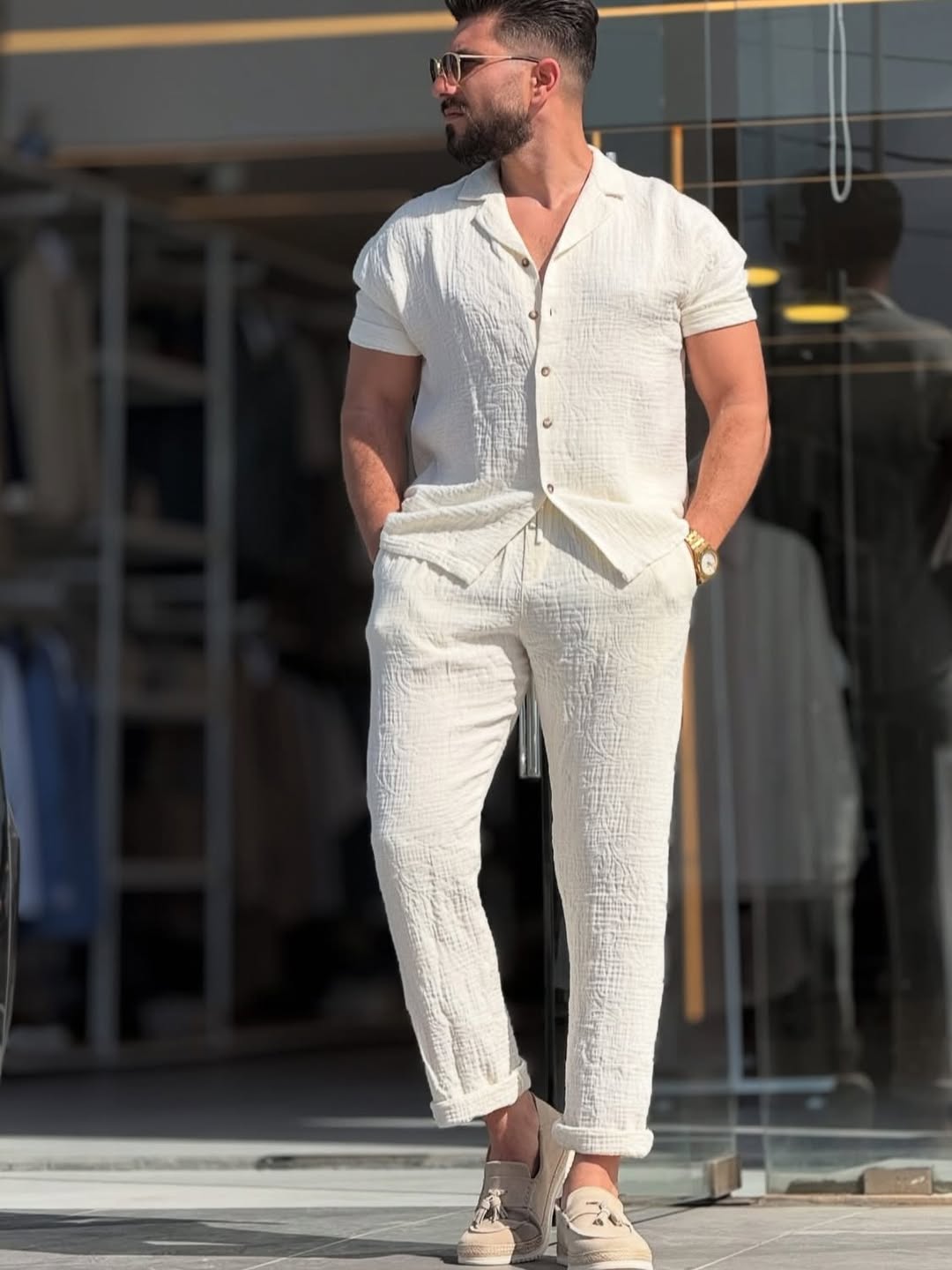 Ensemble White Breeze, Look Sidi Bou Style Blanc – Spadri Tunisie