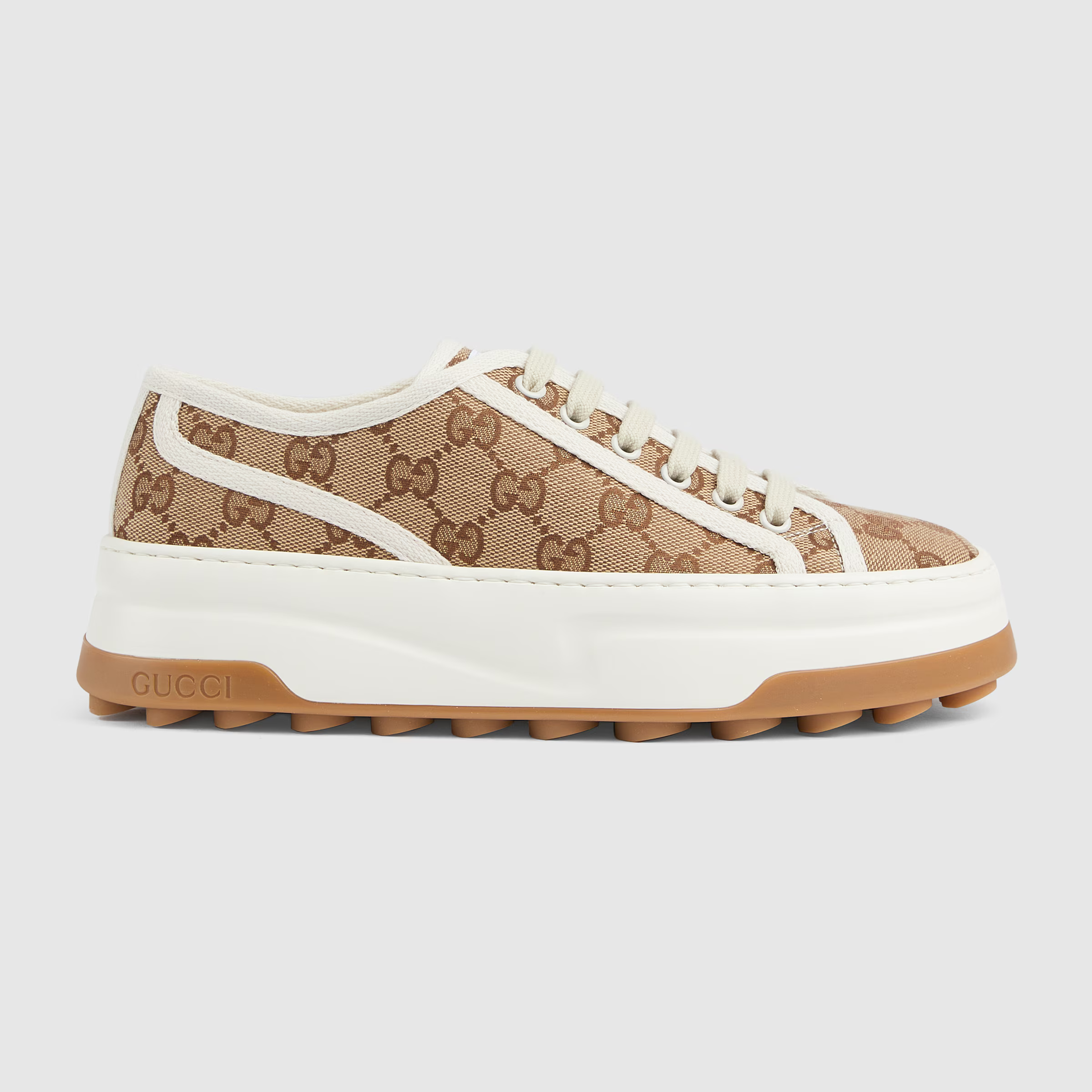 Gucci GG printed platform sneakers Beige