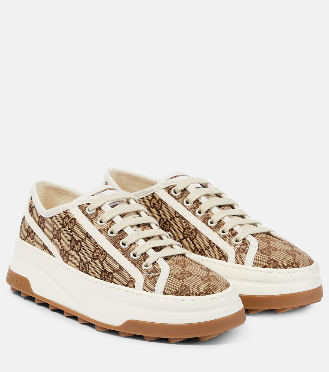 Gucci GG printed platform sneakers Beige