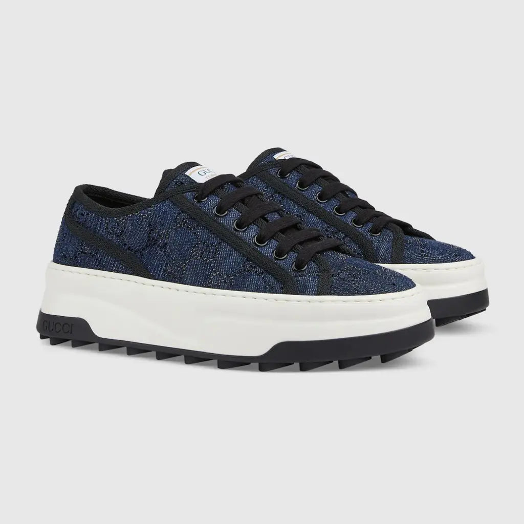 Gucci GG printed platform sneakers Blue