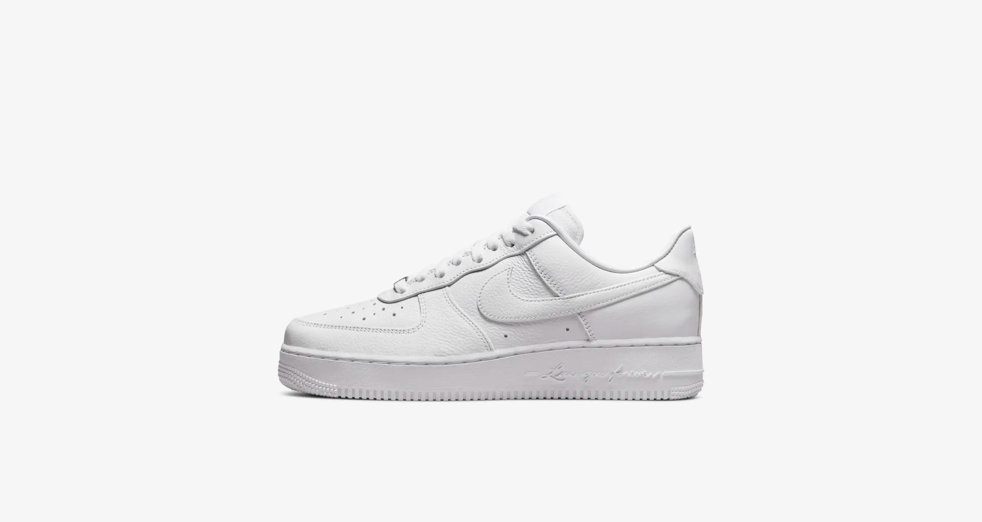 Nike NOCTA Air Force 1 Blanche « Je t'aime pour toujours »