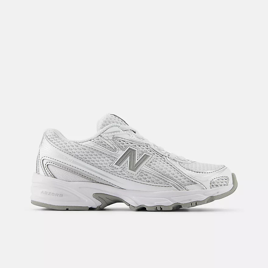 New Balance 740 BUNGEE LACE White avec Silver Metalic