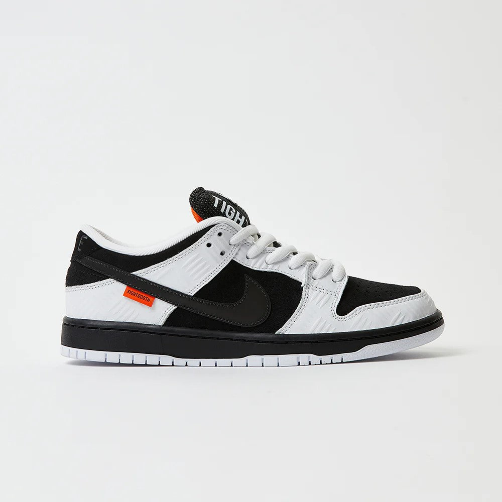 Nike SB 'Tightbooth' Dunk Low QS Skate Shoes - White/Black-Safety Orange