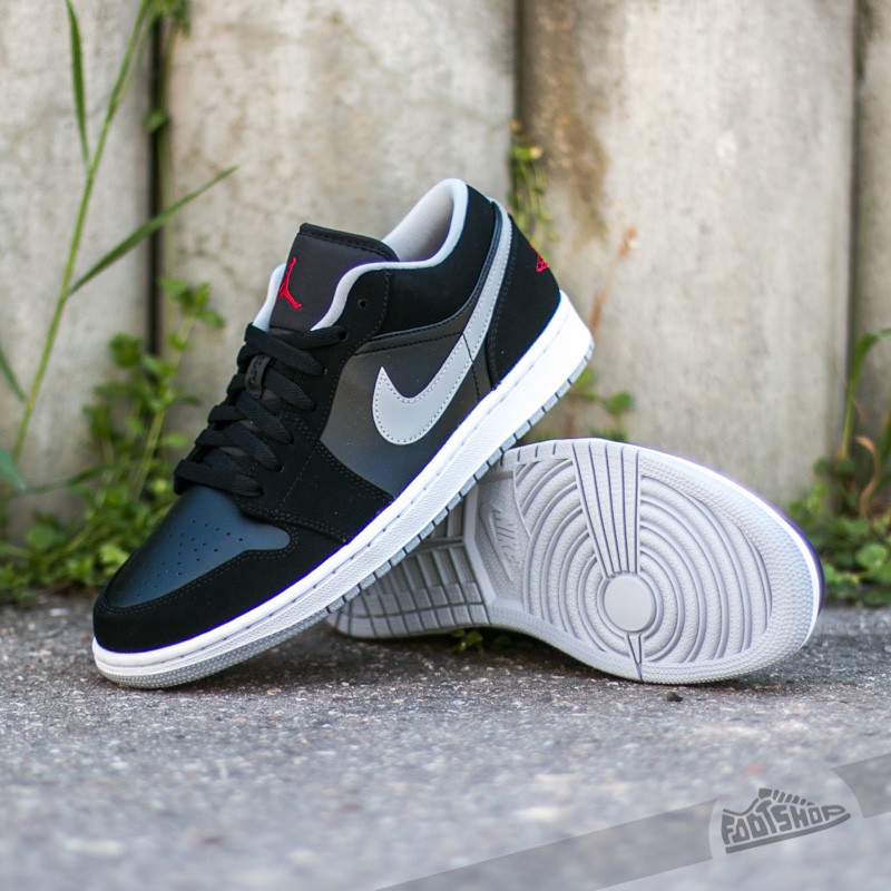 Nike Air Jordan 1 Low Black/ Gym Red-Wolf Grey-White