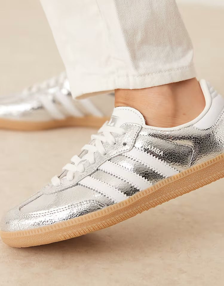 Adidas Samba OG Argenté Metallic Cracked Leather