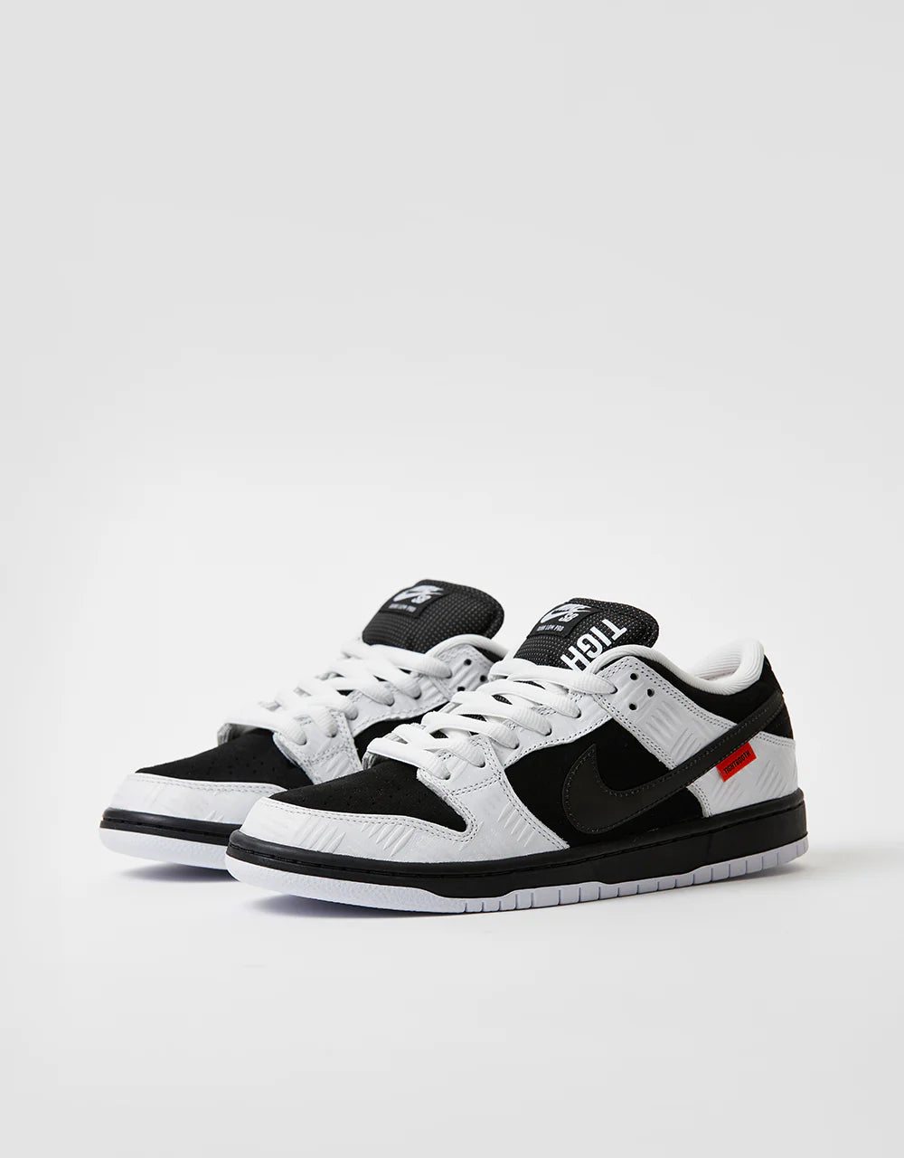 Nike SB 'Tightbooth' Dunk Low QS Skate Shoes - White/Black-Safety Orange