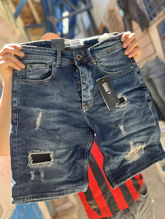 Shorts en Jean Gris Denim (Blue)