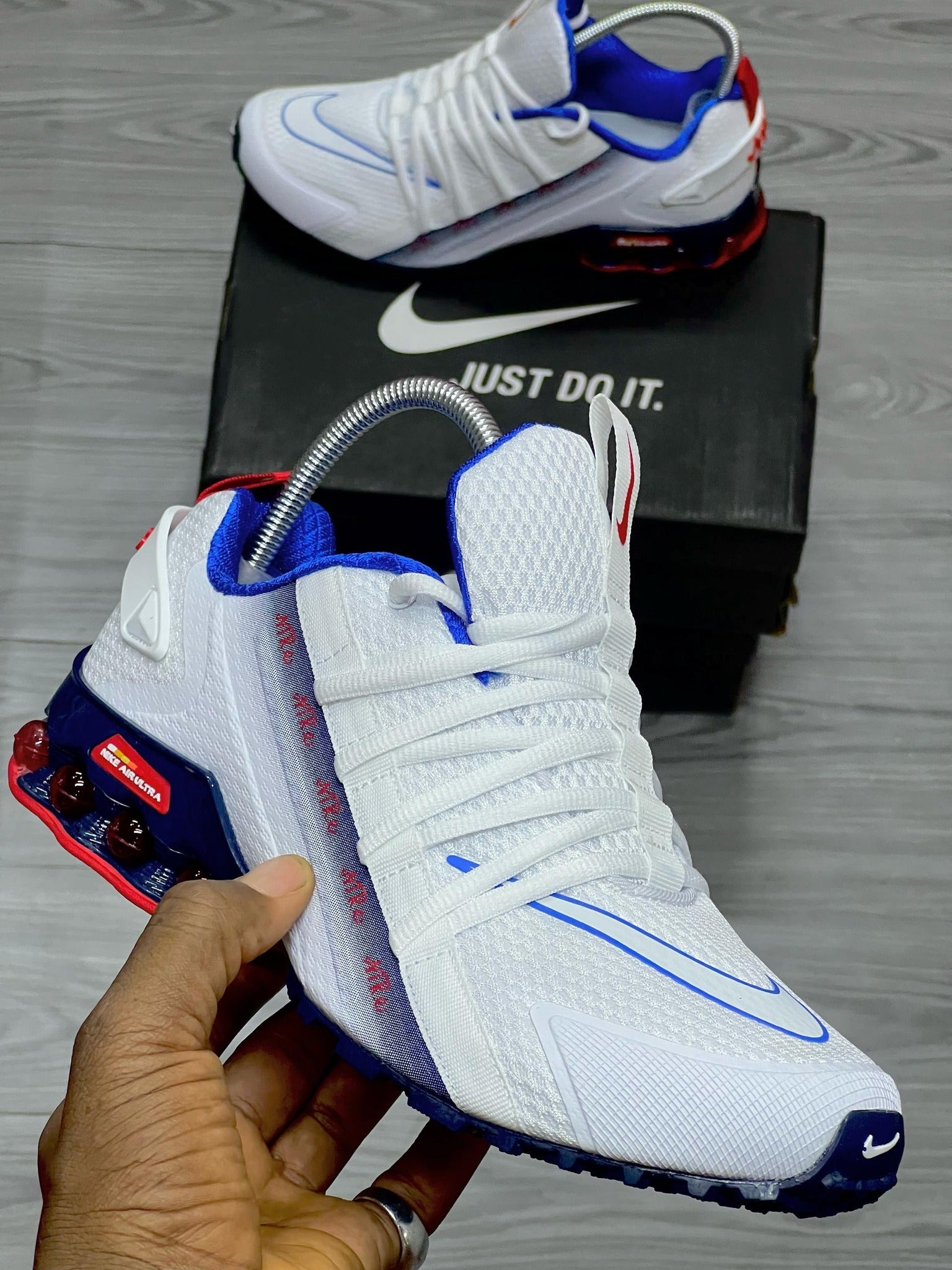 Nike MIRROR AIR ULTRA MAX (Blanc/Bleu)