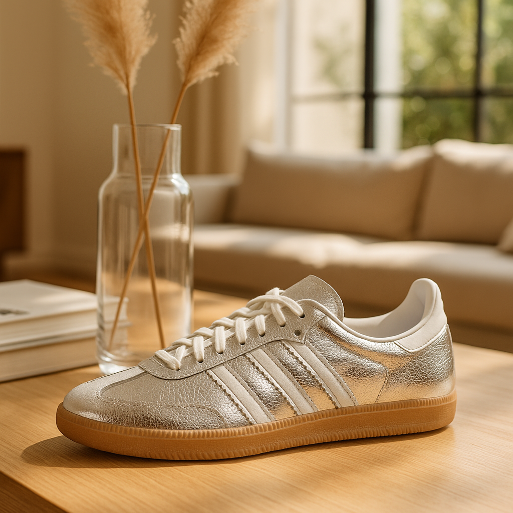 Adidas Samba OG Argenté Metallic Cracked Leather