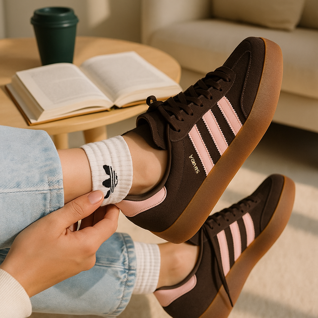 Adidas Sambae Dark Marron Wonder Mauve Femme