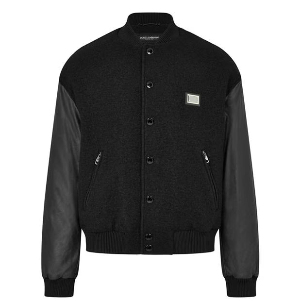 DOLCE AND GABBANA Plate Varsity Bomber Jacket