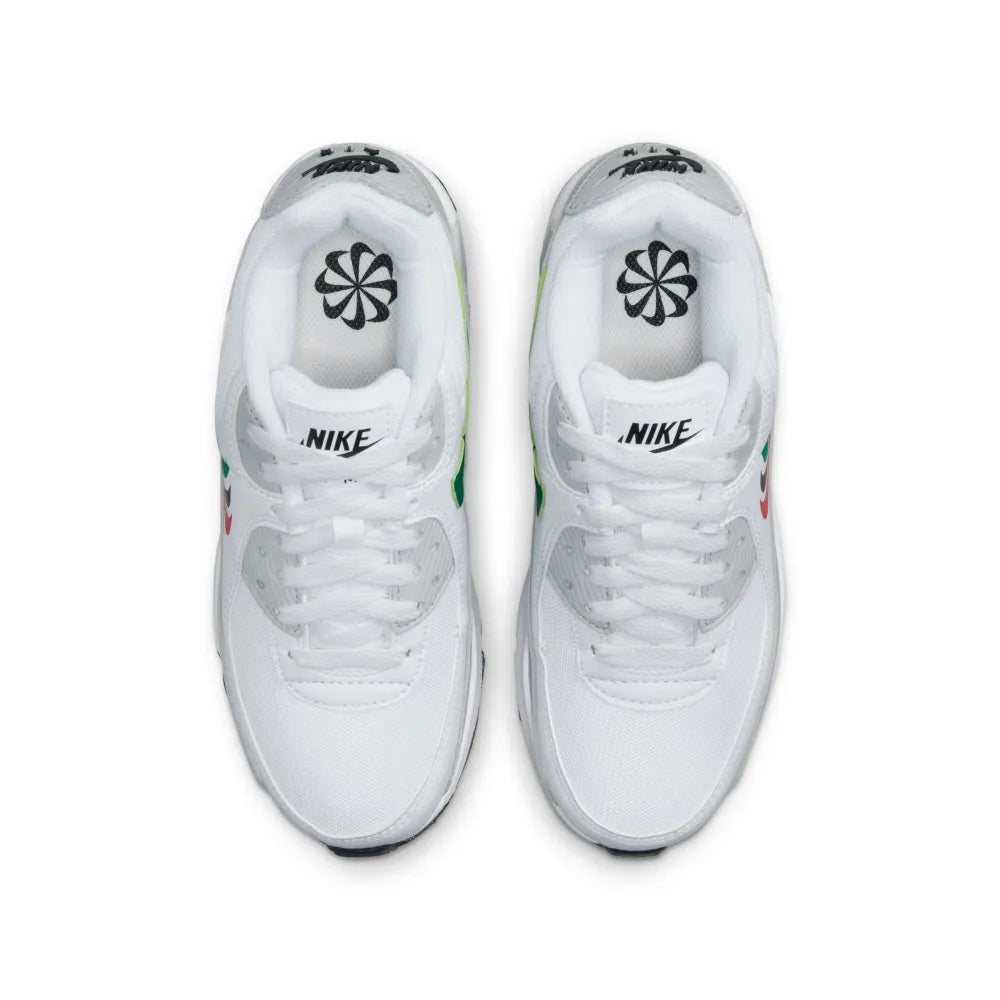 Nike DV3032 100 Air Max 90 GS White/Malachite/Red