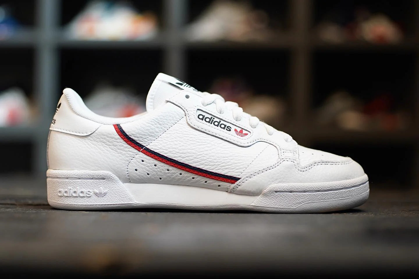 Adidas Continental 80 White Scarlet Navy - Spadri Tunisie