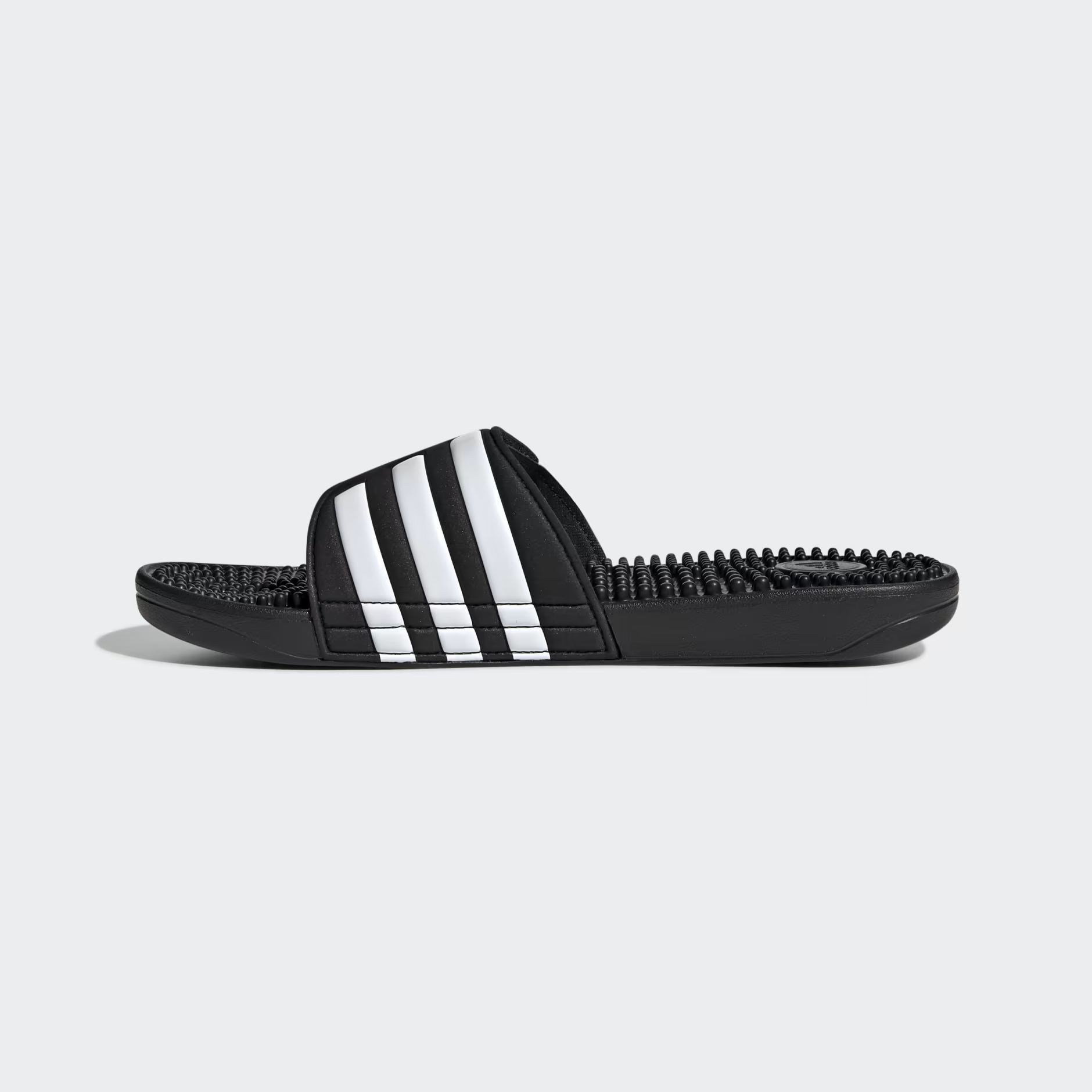 Claquette Adidas " Adissage " Black - White stripes