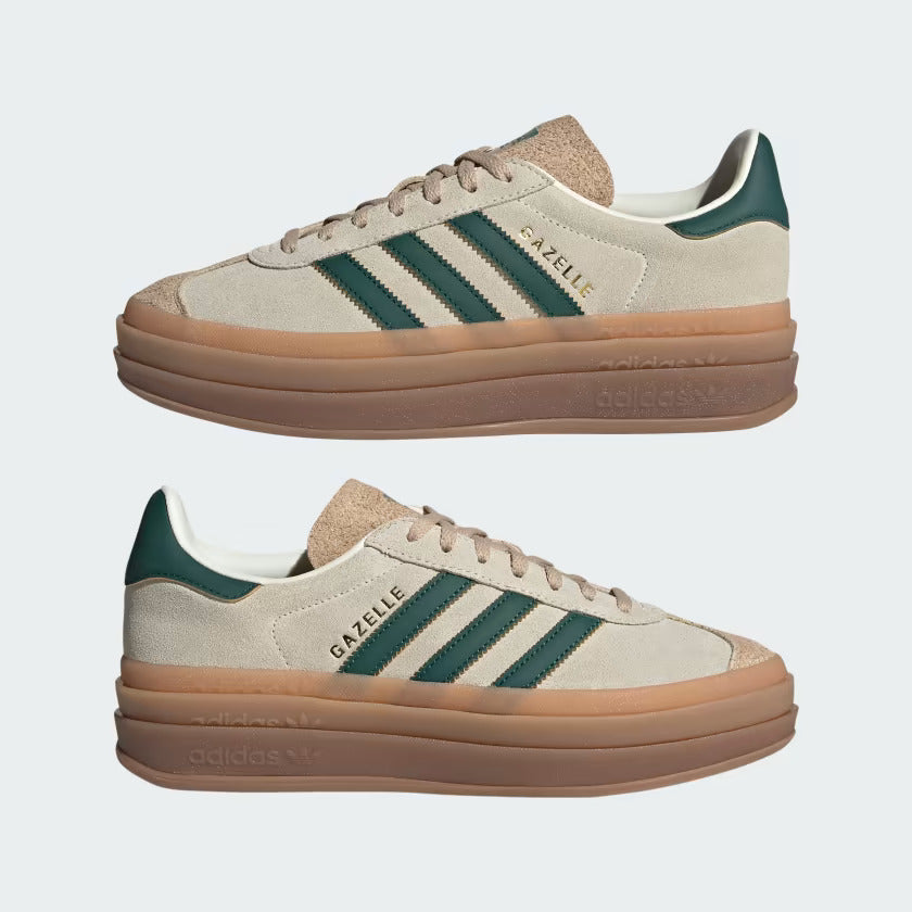 Adidas Gazelle Shoes Cream White / Collegiate Green / Magic Beige - Spadri Tunisie