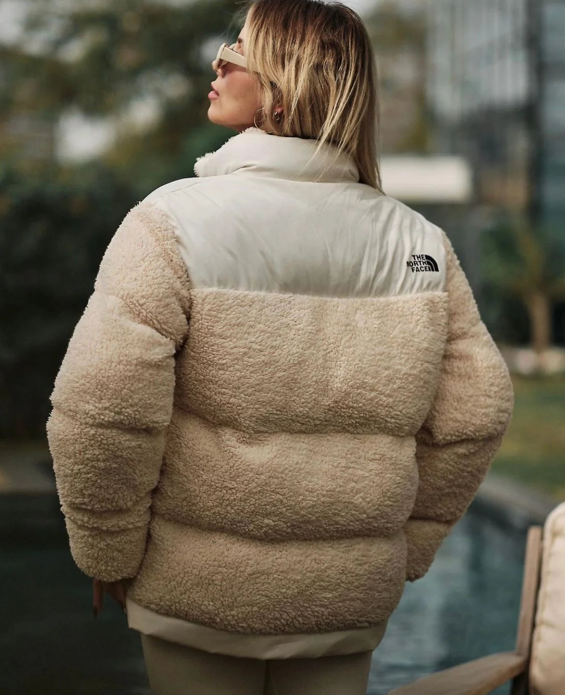 Doudoune North Face Beige unisexe