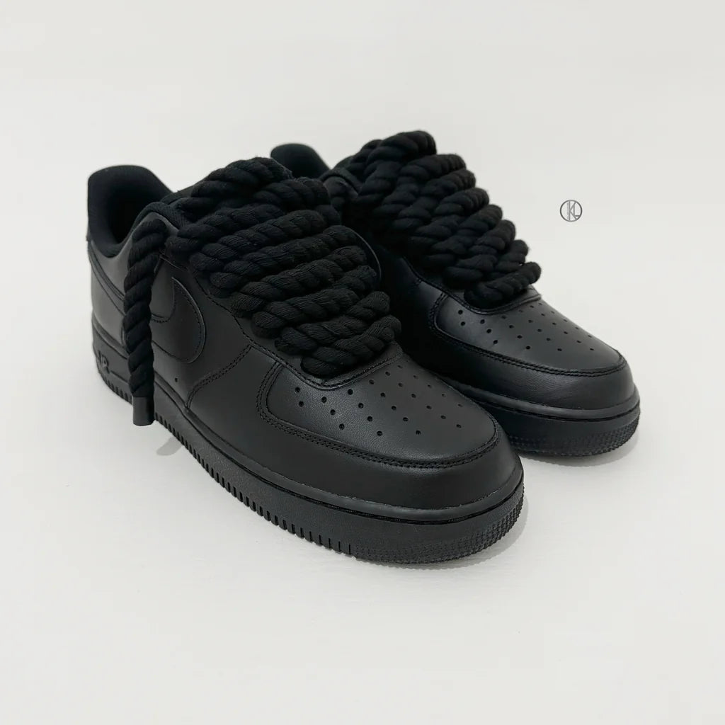 Nike Air Force 1 Low 'Triple Black Rope'