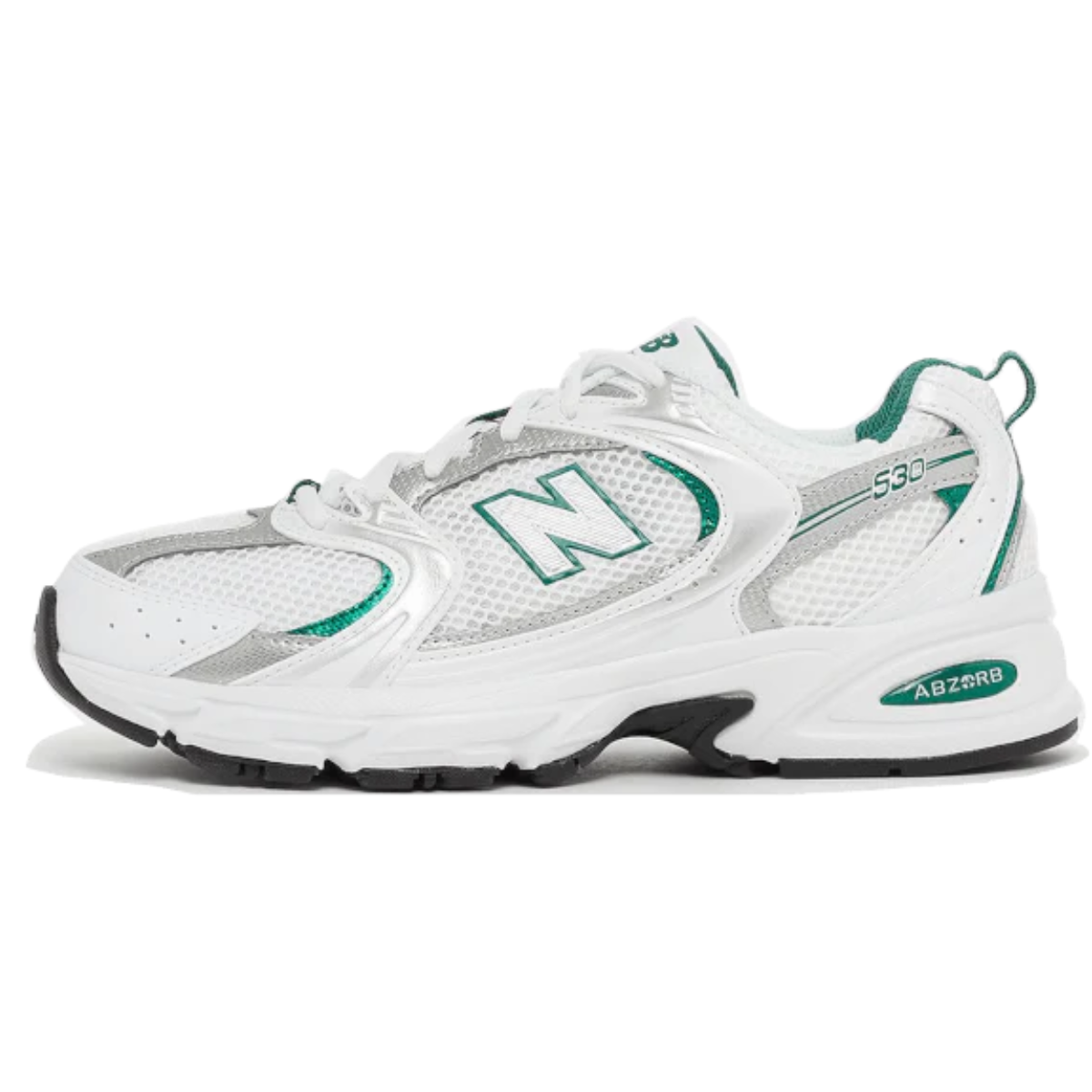 New Balance 530 White Silver Green - Spadri Tunisie