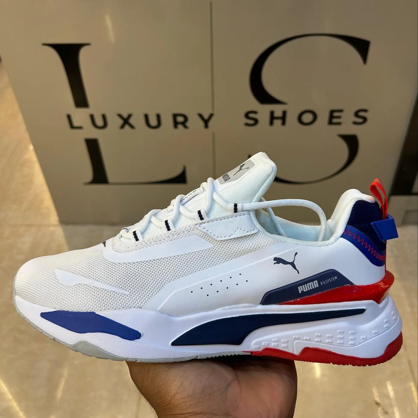 Chaussures de sport Puma R-system rouge-bleu - Spadri.tn Tunisie ...