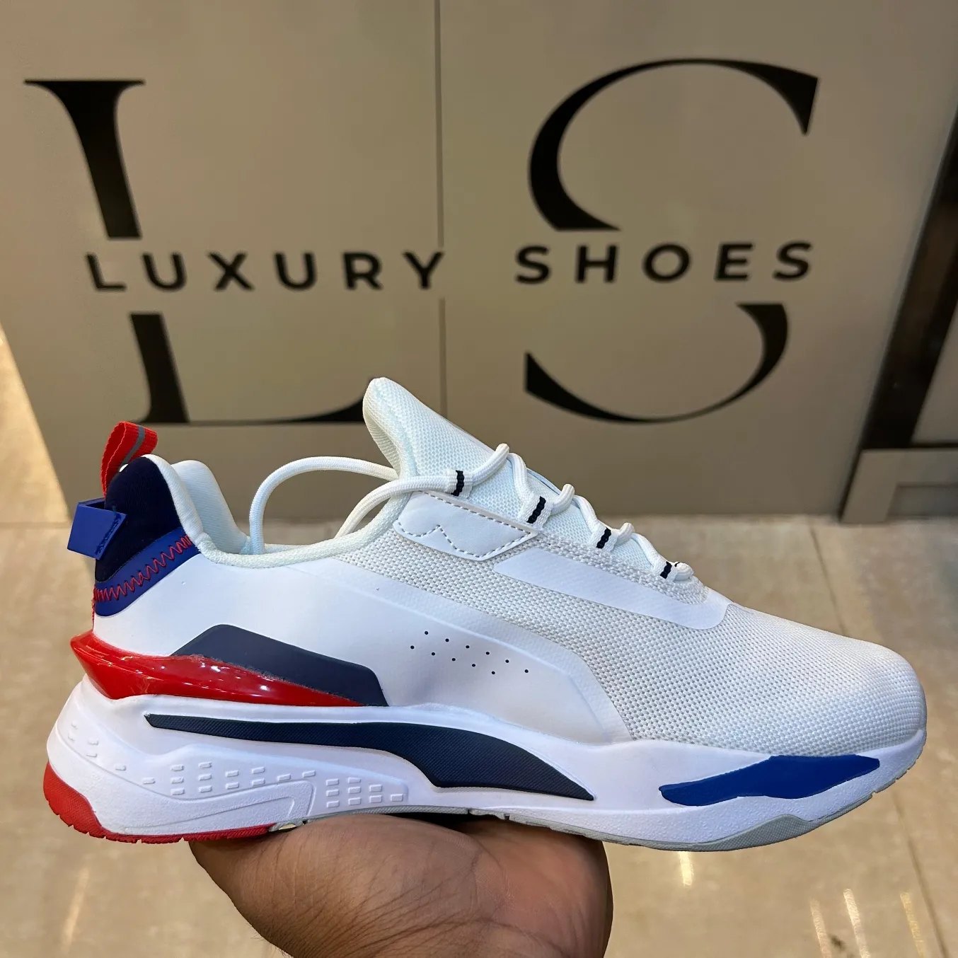 Puma R-system Red-blue Sports Shoes - Spadri Tunisie