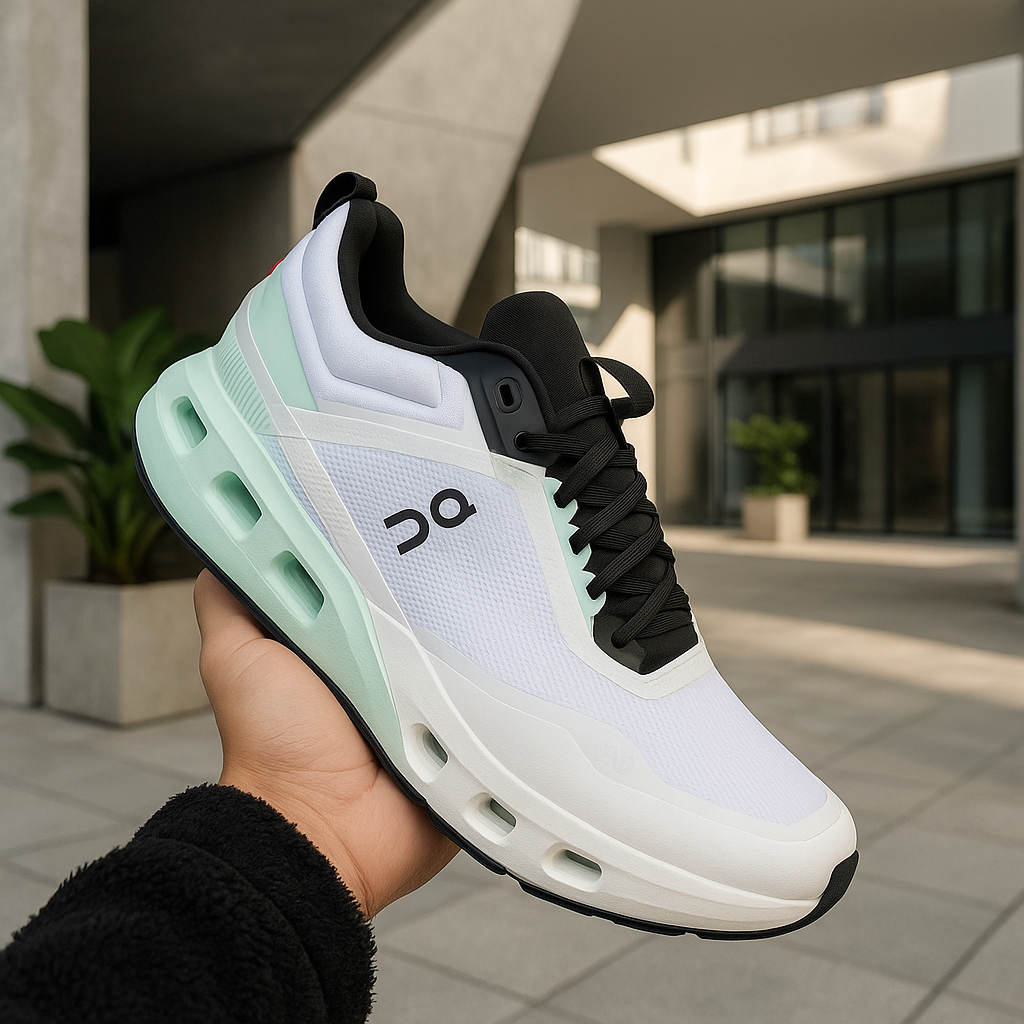 ON Cloud Nova X Sneakers White and Green