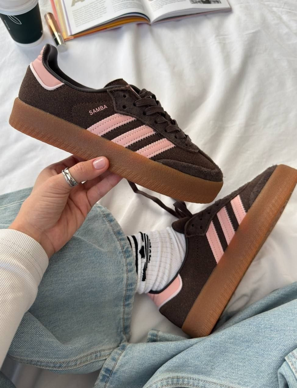 Adidas Sambae Dark Marron Wonder Mauve Femme