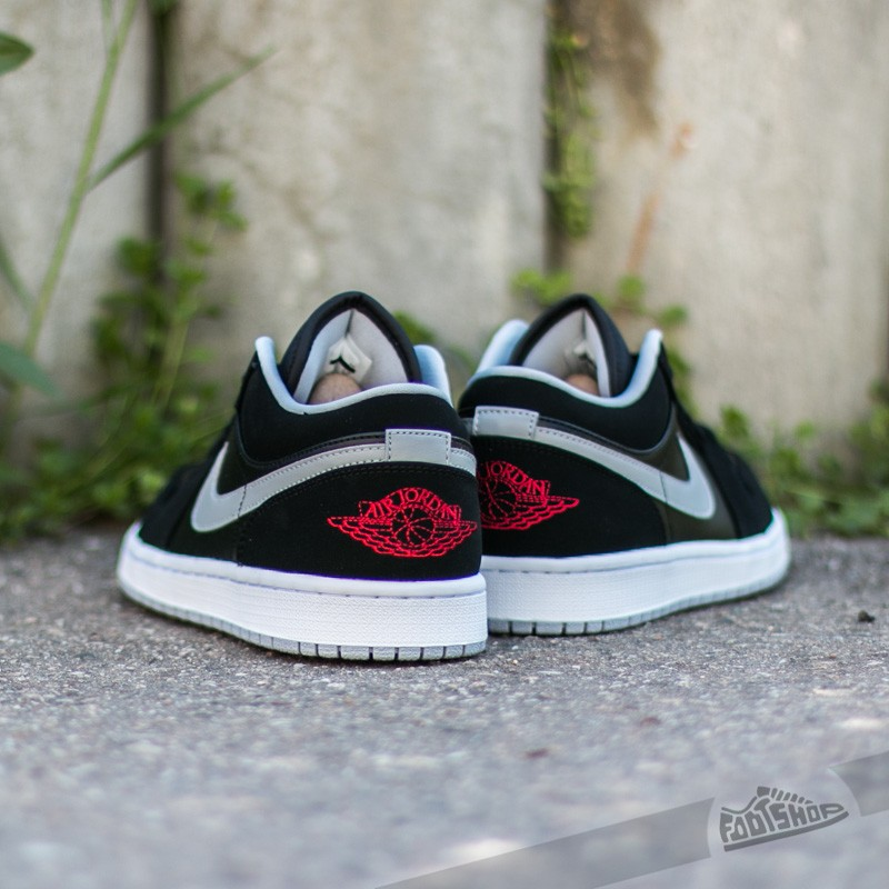 Nike Air Jordan 1 Low Black/ Gym Red-Wolf Grey-White