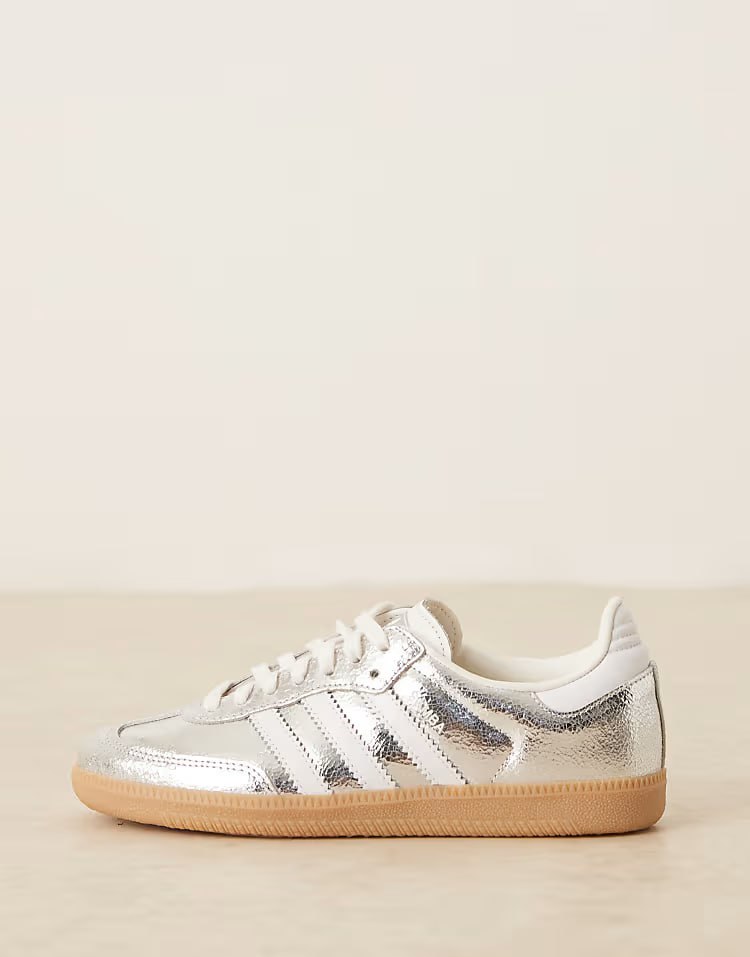 Adidas Samba OG Argenté Metallic Cracked Leather