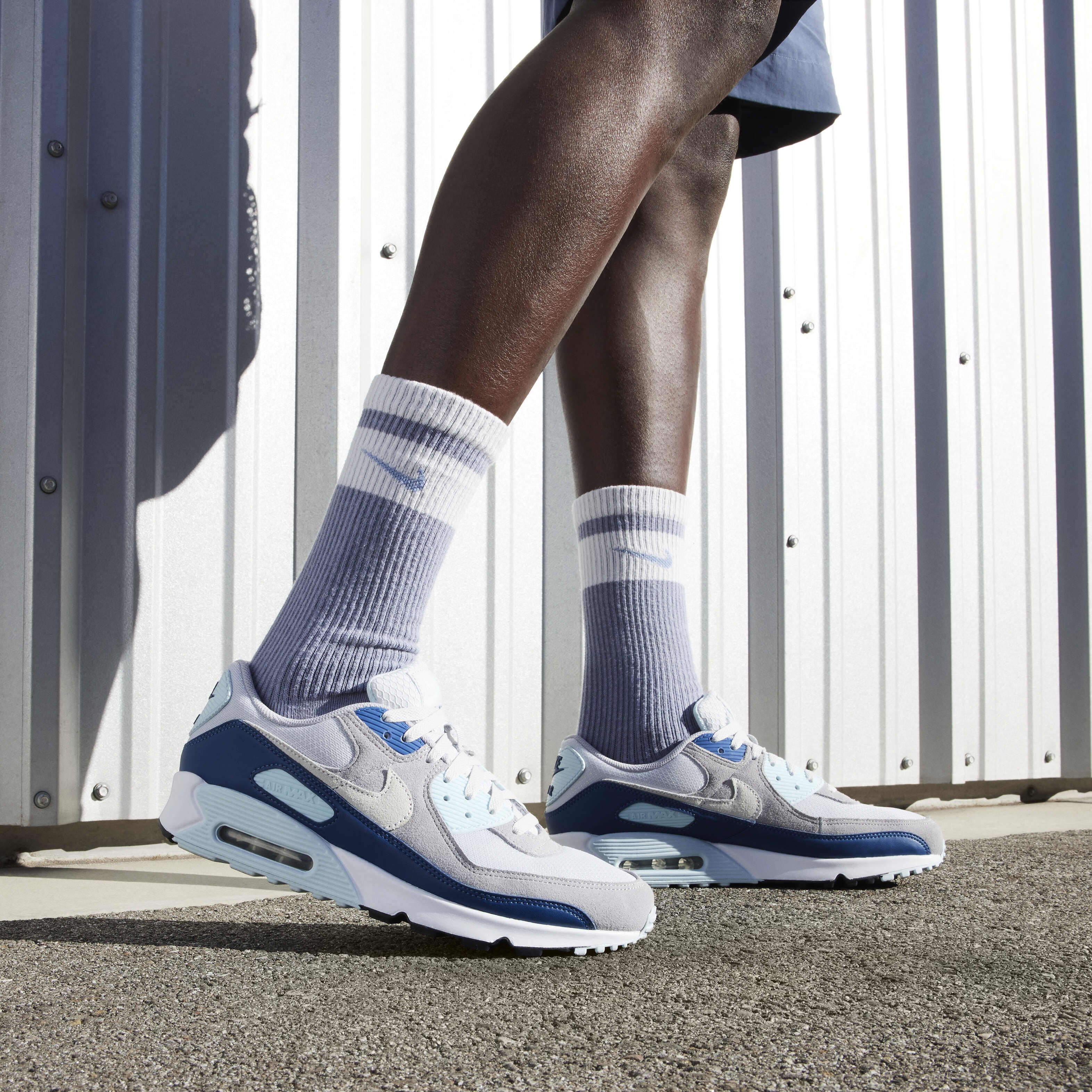 Nike Air Max 90 Pure Platinum/Glacier Blue/Court Blue/White