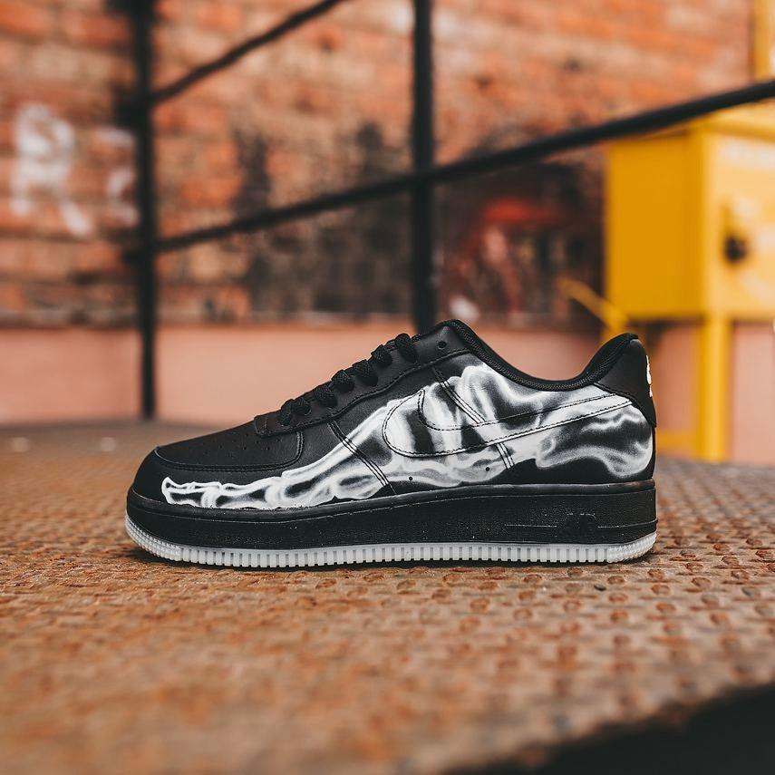 Nike Air Force 1 Low Black Skeleton Halloween