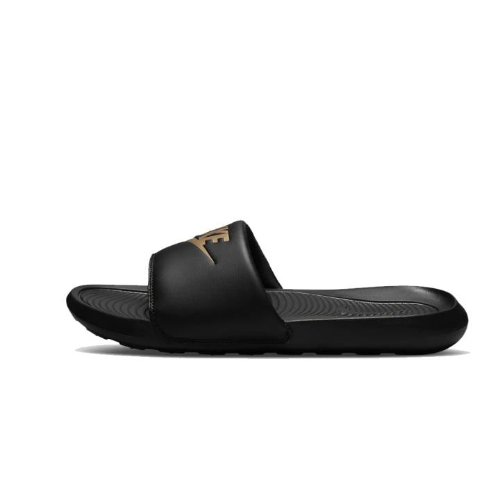 Claquette Nike Victori One Noir Or Métallique/Noir