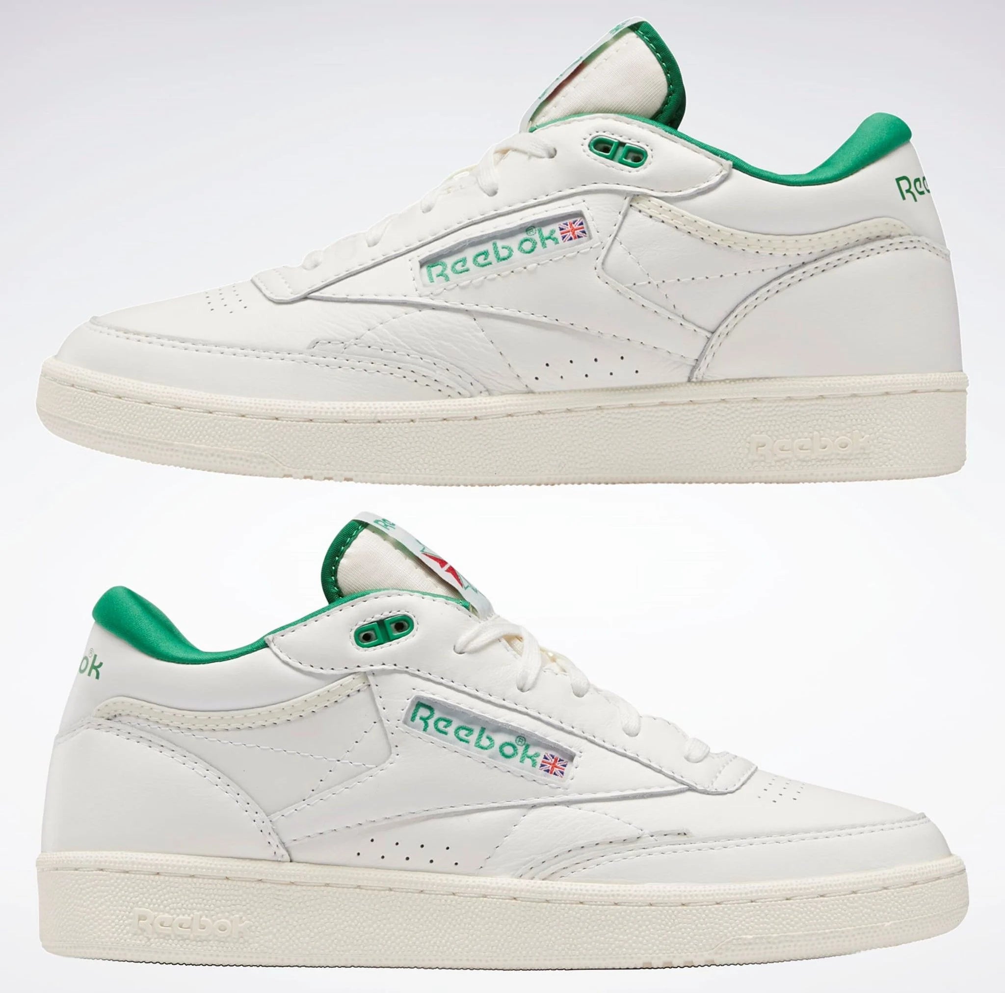 Chaussures Reebok Club C Mid II Vintage Craie/Vert Glen/Blanc classique